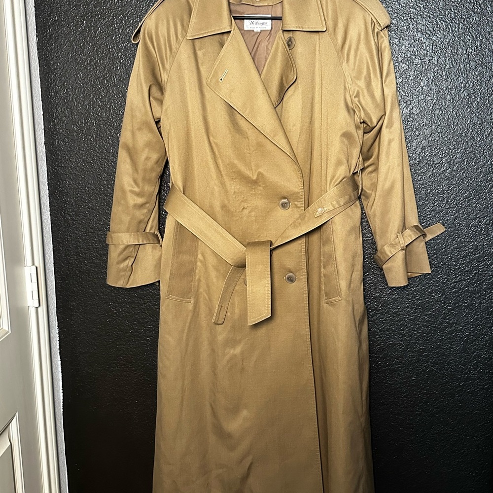 VTG Worthington Thermolite Classic Camel Trench Coat size 8
